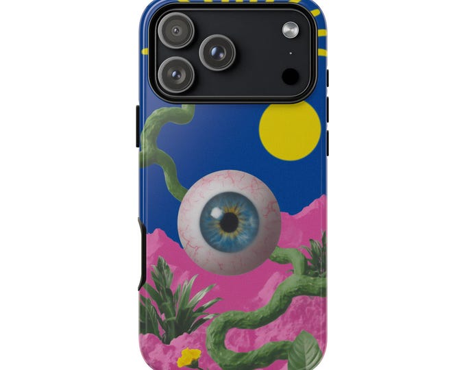 Eyeball Strange Vector Landscape Phone Case: iPhone, Galaxy, Pixel - Lifetime Warranty