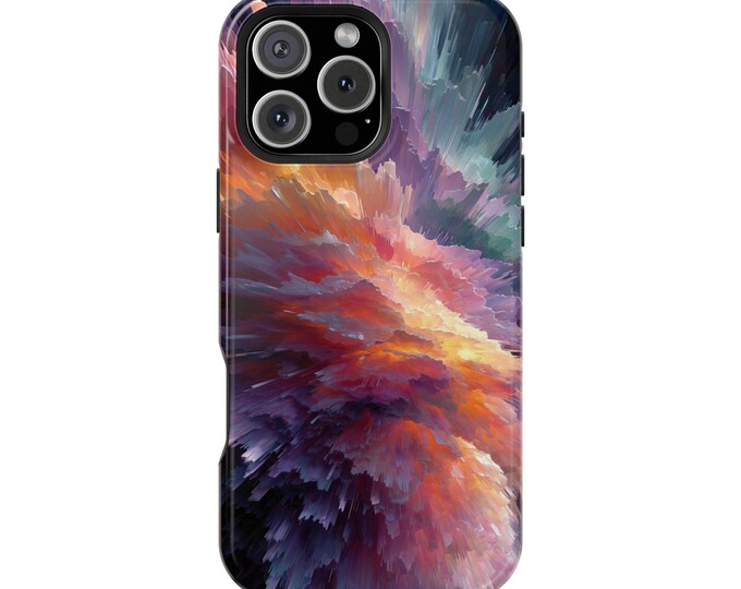 Particle Abstract Pastel Pink Teal Phone Case: iPhone, Galaxy, Pixel - Lifetime Warranty
