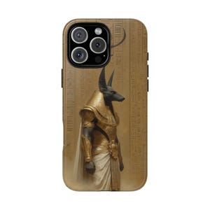 Anubis Egyptian Jackal Gold Armor Phone Case: iPhone, Samsung Galaxy, Pixel