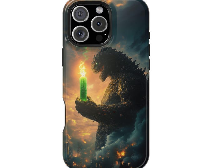 Kaiju Monster Titan Green Candle Phone Case: iPhone, Galaxy, Pixel - Lifetime Warranty