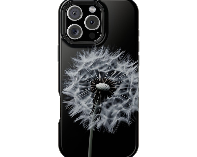 White Delicate Dandelion Closeup Flower Phone Case: iPhone, Galaxy, Pixel - Lifetime Warranty