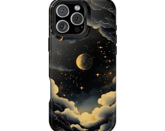 Celestial Clouds Lunar Moon Stars Phone Case: iPhone, Galaxy, Pixel - Lifetime Warranty