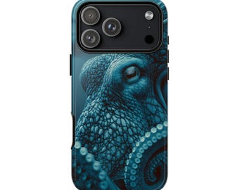 Octopus Aqua Blue Marine Animal | Phone Ink Case | Custom Made Cover | Lifetime Warranty