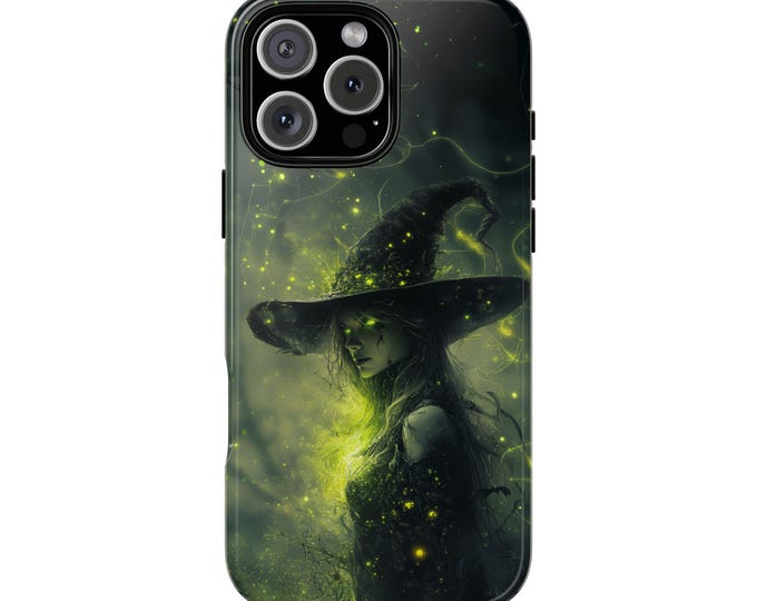 Green Witch Halloween Spooky Witchy Phone Case: iPhone, Galaxy, Pixel - Lifetime Warranty