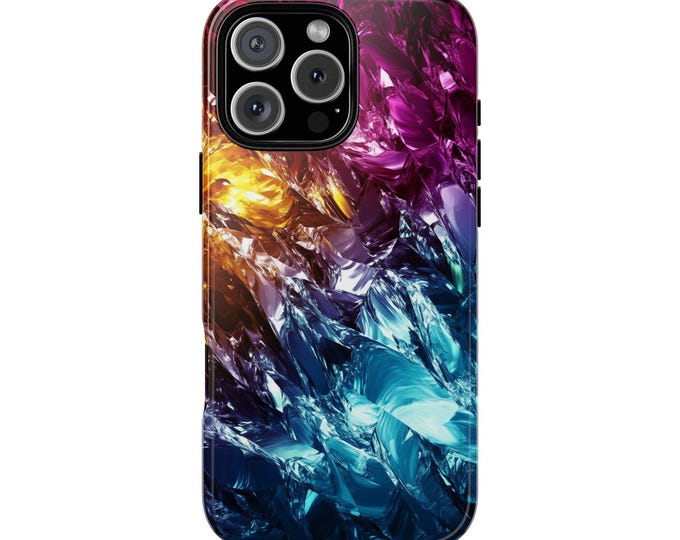 Shimmering Crystal Color Waves Iridescent Phone Case: iPhone, Galaxy, Pixel - Lifetime Warranty