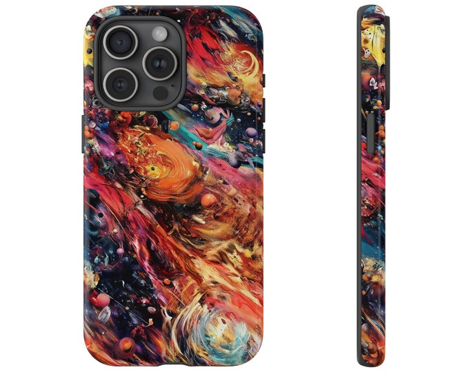 Vibrant Chaos Colors Phone Case - Abstract Splash Phone Cover - Artistic Minimalist Colors Phone Case - iPhone, Pixel, Samsung Galaxy