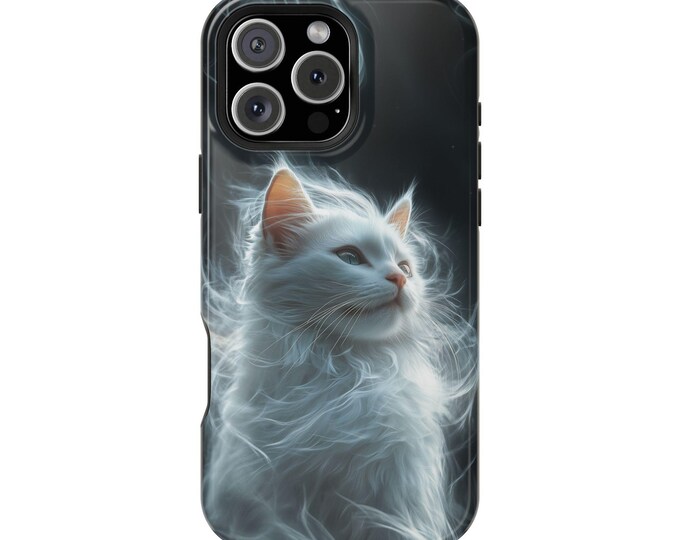 Ethereal Cat White Fur Cute Kitty Phone Case: iPhone, Galaxy, Pixel - Lifetime Warranty