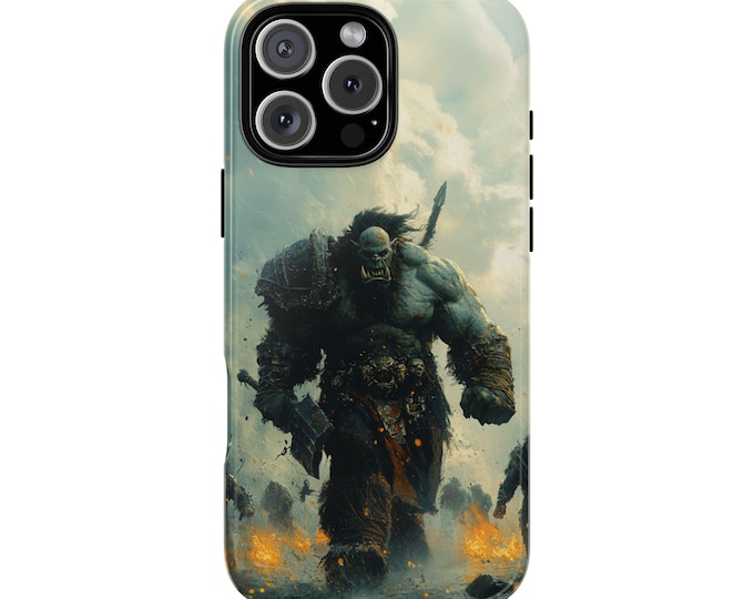 Orc Chief Warrior Battle Fierce Scene Phone Case: iPhone, Galaxy, Pixel - Lifetime Warranty
