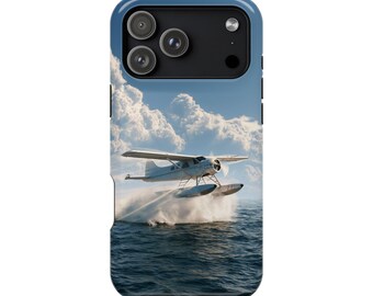 Sea Plane Ocean Airplane Surface Phone Case • Original Artwork • Heavy Duty Protection • Tech Gift • Lifetime Warranty