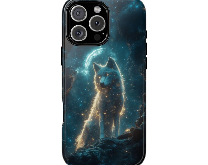 White Wolf Glowing Fur Moonlit Night Phone Case: iPhone, Galaxy, Pixel - Lifetime Warranty