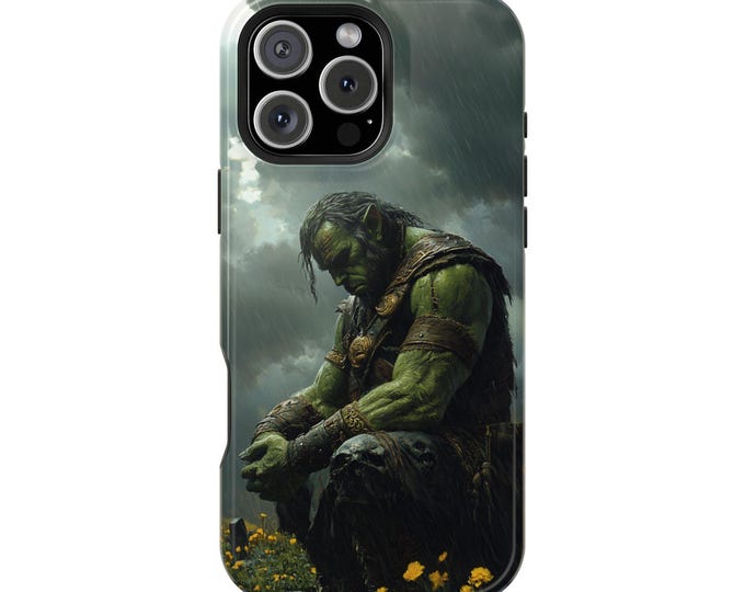 Orc Warrior Phone Case: iPhone, Galaxy, Pixel - Magsafe Compatible