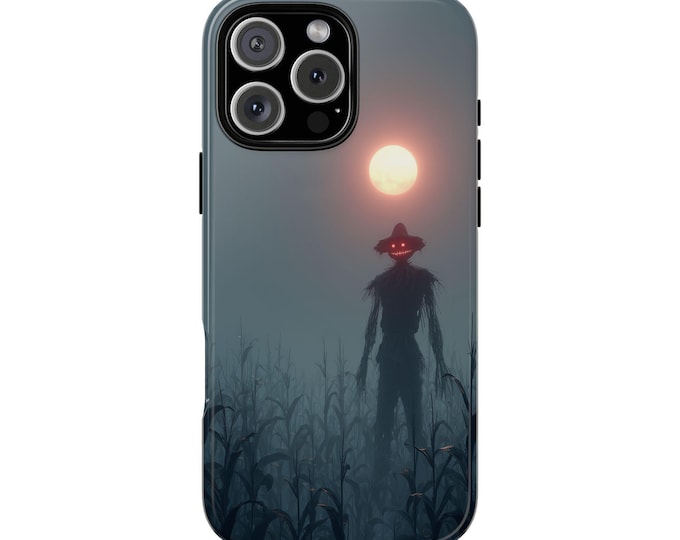 Scarecrow Corn Field Sunset Mist Phone Case: iPhone, Galaxy, Pixel - Lifetime Warranty