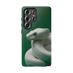 White Python Snake Green Phone Case: iPhone, Galaxy, Pixel - Personalized, MagSafe, Lifetime Warranty imagen 12