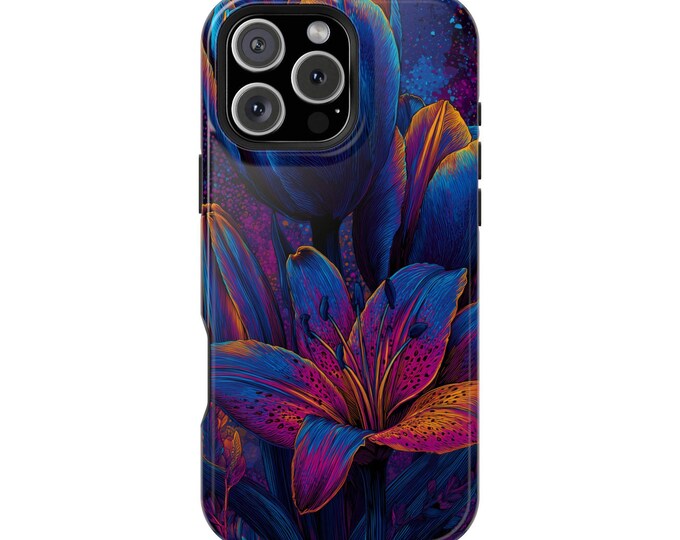 Tiger Lily Tulip Flowers Phone Case: iPhone, Galaxy, Pixel - Lifetime Warranty
