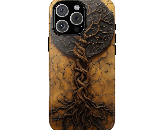Nordic Whisper Echoes Ancient Stone Lore Tree Roots Phone Case: iPhone, Galaxy, Pixel - Lifetime Warranty