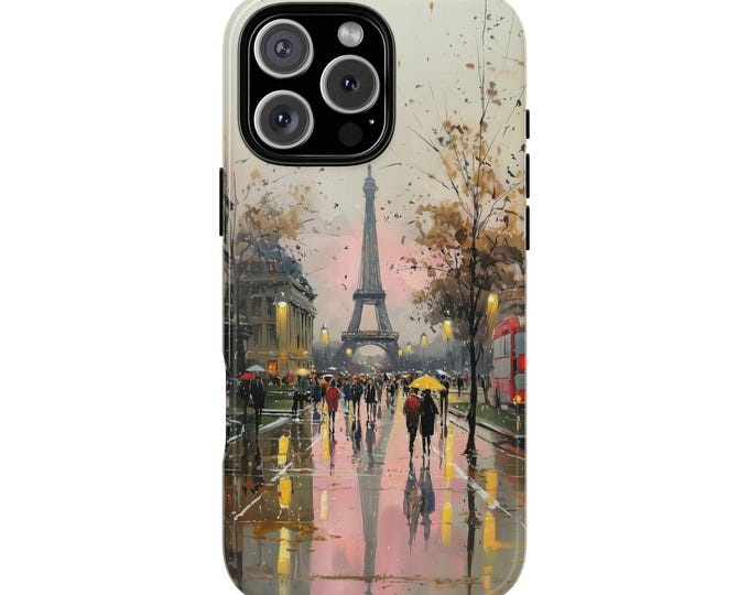 Paris France Eiffel Tower Washed Painting Phone Case: iPhone, Galaxy, Pixel - Lifetime Warranty