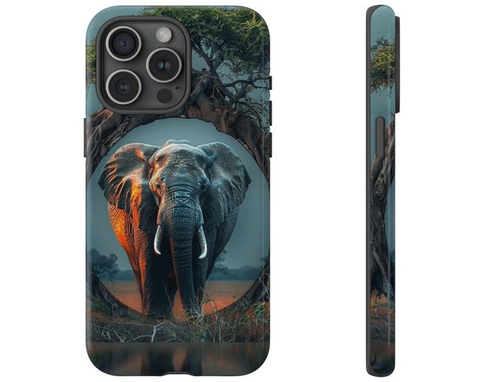Elephant Africa Ring Tree Phone Case: iPhone, Galaxy, Pixel - Lifetime Warranty