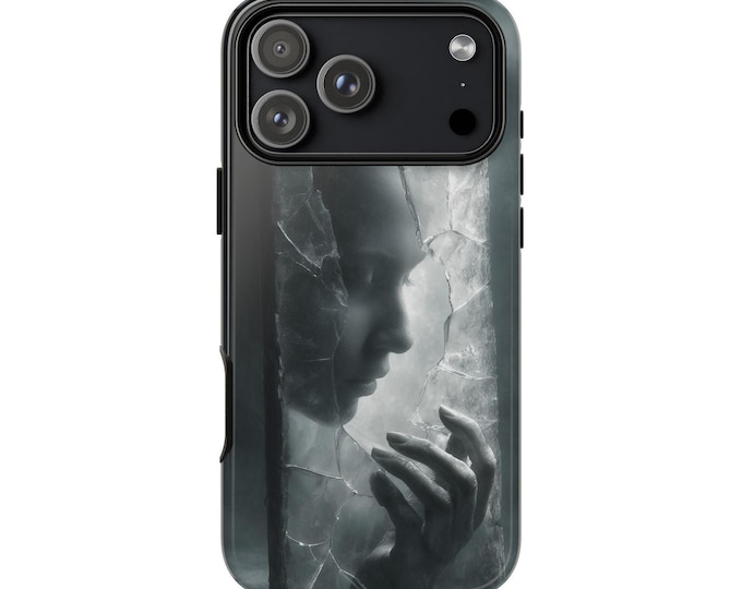 Surreal Broken Mirror Wall Girl Phone Case: iPhone, Galaxy, Pixel - Lifetime Warranty