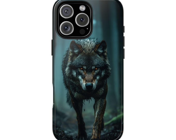Gray Wolf in Forest Lone Wolves Phone Case: iPhone, Galaxy, Pixel - Lifetime Warranty