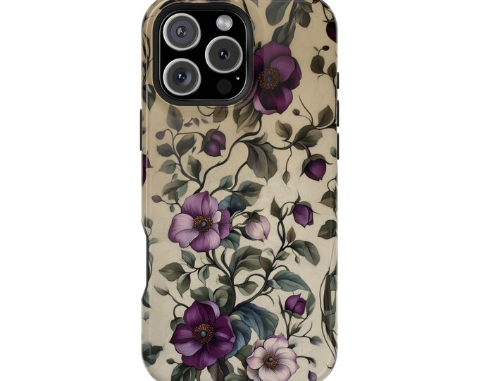Orchids Purple Morris Flower Phone Case: iPhone, Galaxy, Pixel - Lifetime Warranty