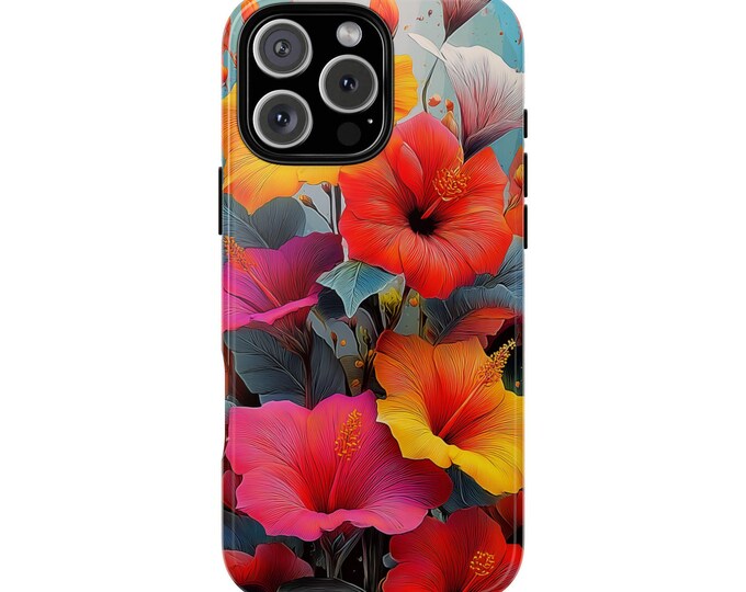 Vibrant Hibiscus Tropical Flowers Colorful Phone Case for iPhone | Samsung Galaxy | Google Pixel