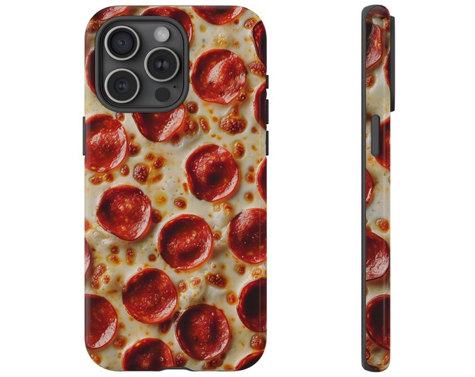 Cheesy Pepperoni Pizza Phone Case: iPhone, Galaxy, Pixel - Lifetime Warranty