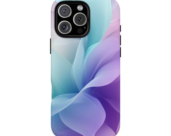 Soft Waves Teal Purple Dreamy Pastels Phone Case: Tough Cover for iPhone (MagSafe Compatible), Samsung Galaxy, Pixel