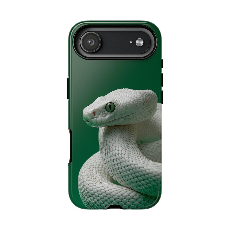 White Python Snake Green Phone Case: iPhone, Galaxy, Pixel - Personalized, MagSafe, Lifetime Warranty imagen 16