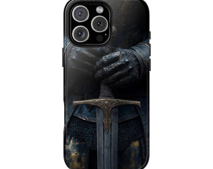 Knight Sword Armor Dark Medieval Blade Phone Case: iPhone, Galaxy, Pixel - Lifetime Warranty