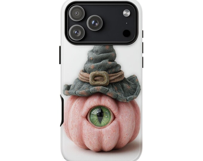 Pumpkin One Eye Witch Hat Halloween Phone Case: iPhone, Galaxy, Pixel - Lifetime Warranty