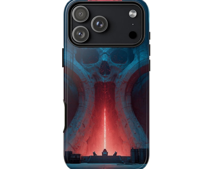 Crimson Council Skull Obelisk Phone Case: iPhone, Galaxy, Pixel - Lifetime Warranty