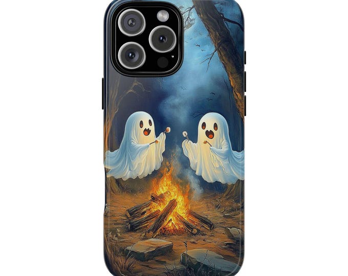 Ghosts Halloween Marshmallow Campfire Phone Case: iPhone, Galaxy, Pixel - Lifetime Warranty
