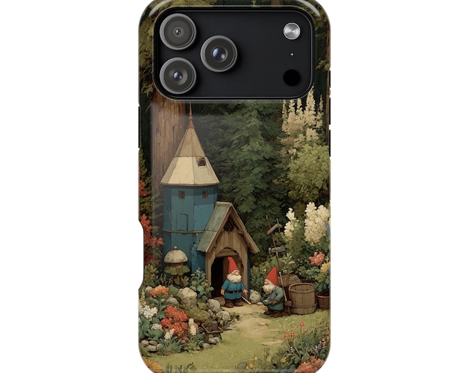 Garden Gnomes Whimsical Fairy Tale Phone Case: iPhone, Galaxy, Pixel - Lifetime Warranty
