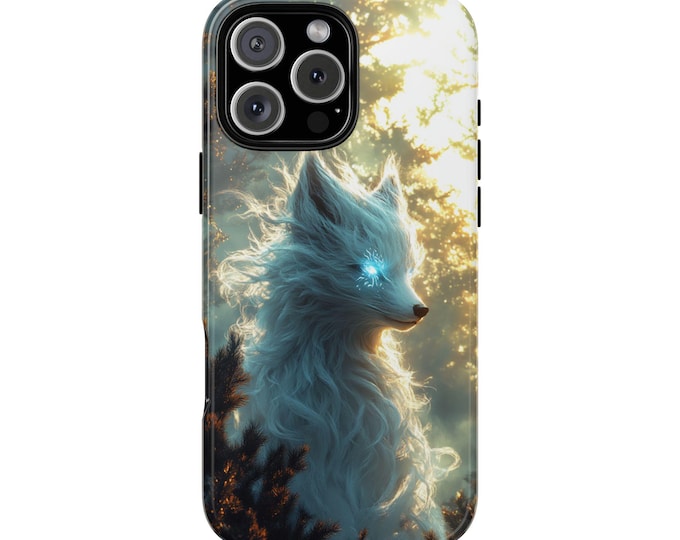 Mystical Kitsune Arctic Fox Blue Eyes Phone Case: iPhone, Galaxy, Pixel - Lifetime Warranty