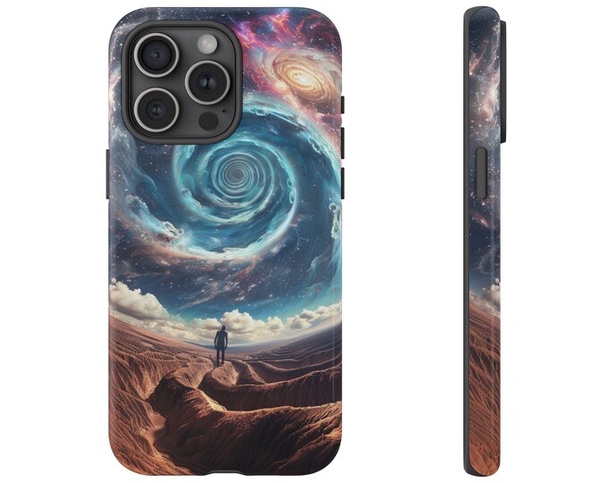 Cosmic Spiral Universe Void Phone Case: iPhone, Galaxy, Pixel - Magsafe Wireless Charging