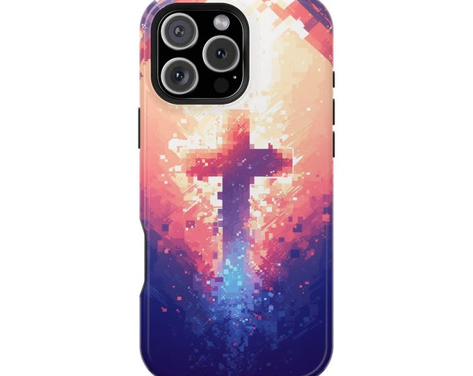 Christian Cross Blocky Effect Phone Case for iPhone | Samsung Galaxy | Google Pixel
