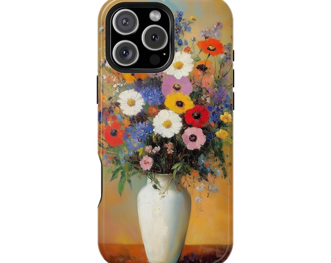 Monet Blooming Flowers Porcelain Vase Phone Case: iPhone, Galaxy, Pixel - Lifetime Warranty