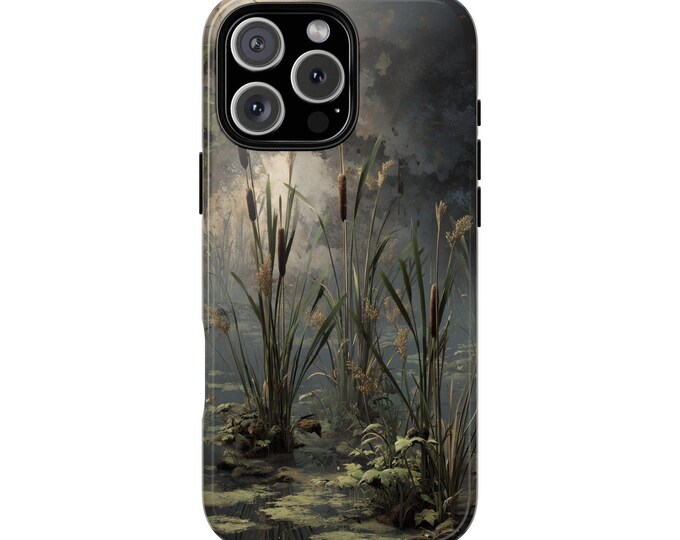 Swamp Reeds Nature Mossy Cattails Pond Phone Case: iPhone, Galaxy, Pixel - Lifetime Warranty
