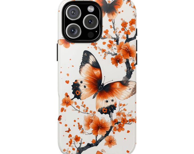 Monarch Butterflies Watercolor Orange Tree Phone Case: iPhone, Galaxy, Pixel - Lifetime Warranty