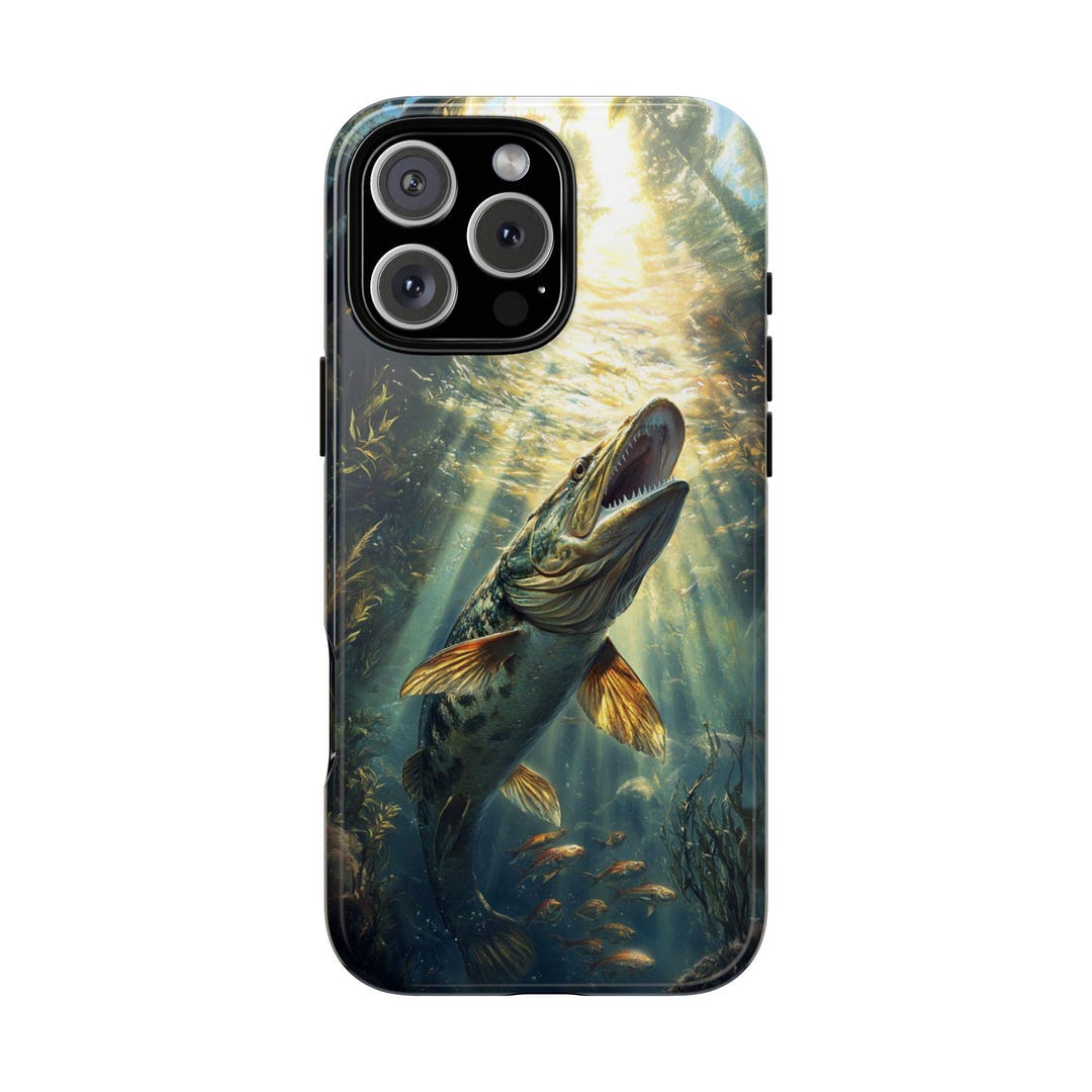 Dynamic Pike Underwater River Fish Phone Case: Iphone, Galaxy, Pixel ...