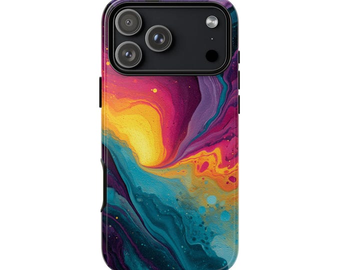 Psychedelic Neon Liquid Swirling Colors Phone Case: iPhone, Galaxy, Pixel - Lifetime Warranty