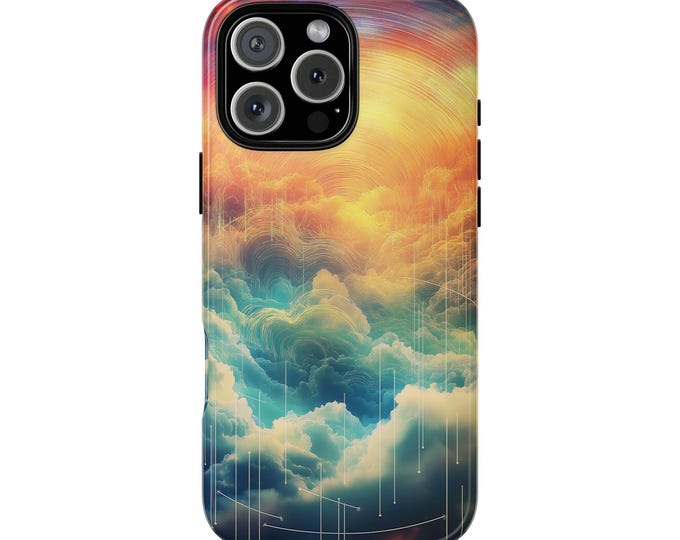 Celestial Harmony Starlit Orbital Clouds Phone Case: iPhone, Galaxy, Pixel - Lifetime Warranty