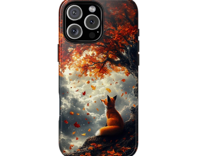Fox Autumn Fall Orange Tree Phone Case: iPhone, Galaxy, Pixel - Lifetime Warranty