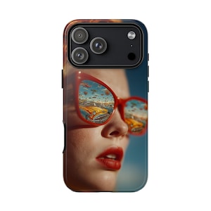 iPhone | Galaxy | Pixel - Phone Ink Case - Redhead Woman Red Lipstick Summer Vintage | Lifetime Warranty