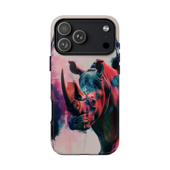 Rhino Abstract Aesthetics Rhinoceros Shockproof Case: iPhone | Galaxy |  Pixel - Lifetime Warranty