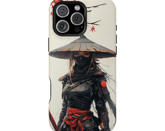 Japanese Ninja Girl Female Sakura Warrior Phone Case: iPhone, Galaxy, Pixel - Lifetime Warranty