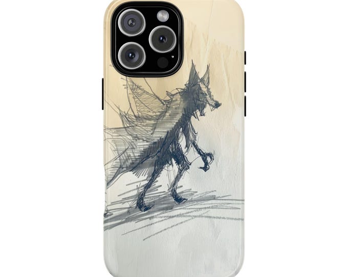 Who Is Afraid of the Big Bad Wolf Pencil Art Phone Case: iPhone, Galaxy, Pixel - Lifetime Warranty