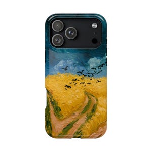 Phone Ink • Van Gogh Wheatfield with Crows Recreation Cover • iPhone Duo 18 Pro Max 17 16 15 14 • Galaxy S26 • Pixel 11 • Protection Case