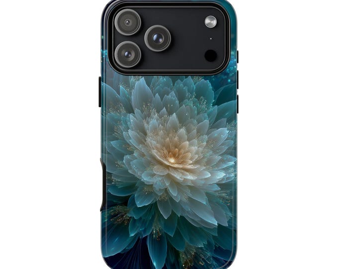 Aqua Flower Crystal Petals Phone Case for iPhone | Samsung Galaxy | Google Pixel