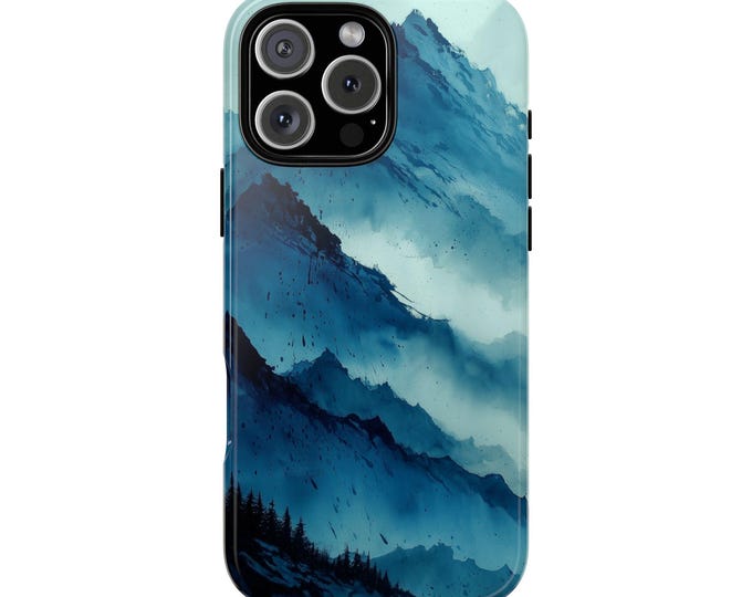 Blue Mountain Peaks Foggy Mist Wilderness Phone Case: iPhone, Galaxy, Pixel - MagSafe Compatible
